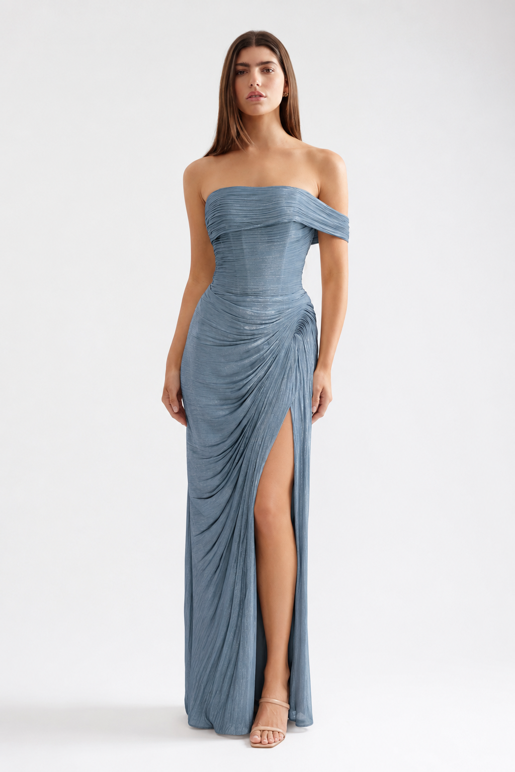 Charlotte Dress - Smoky Blue