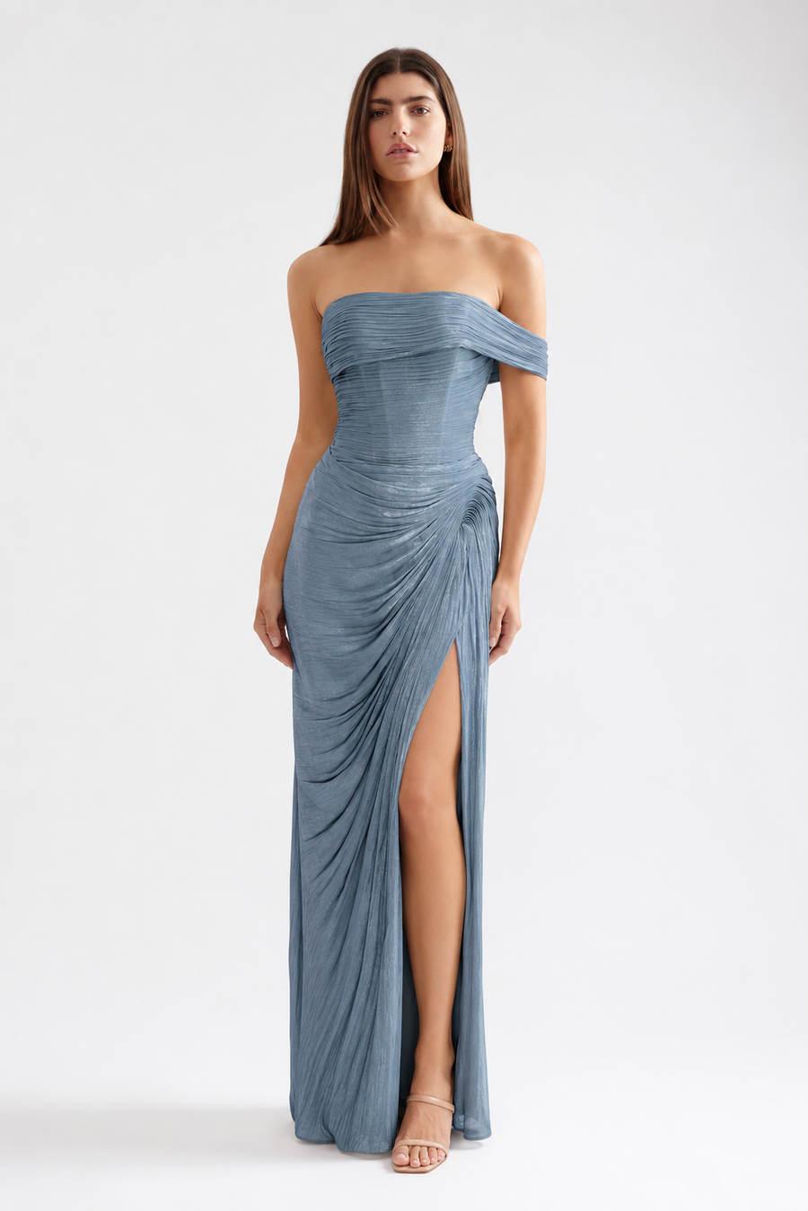 Charlotte Dress - Smoky Blue