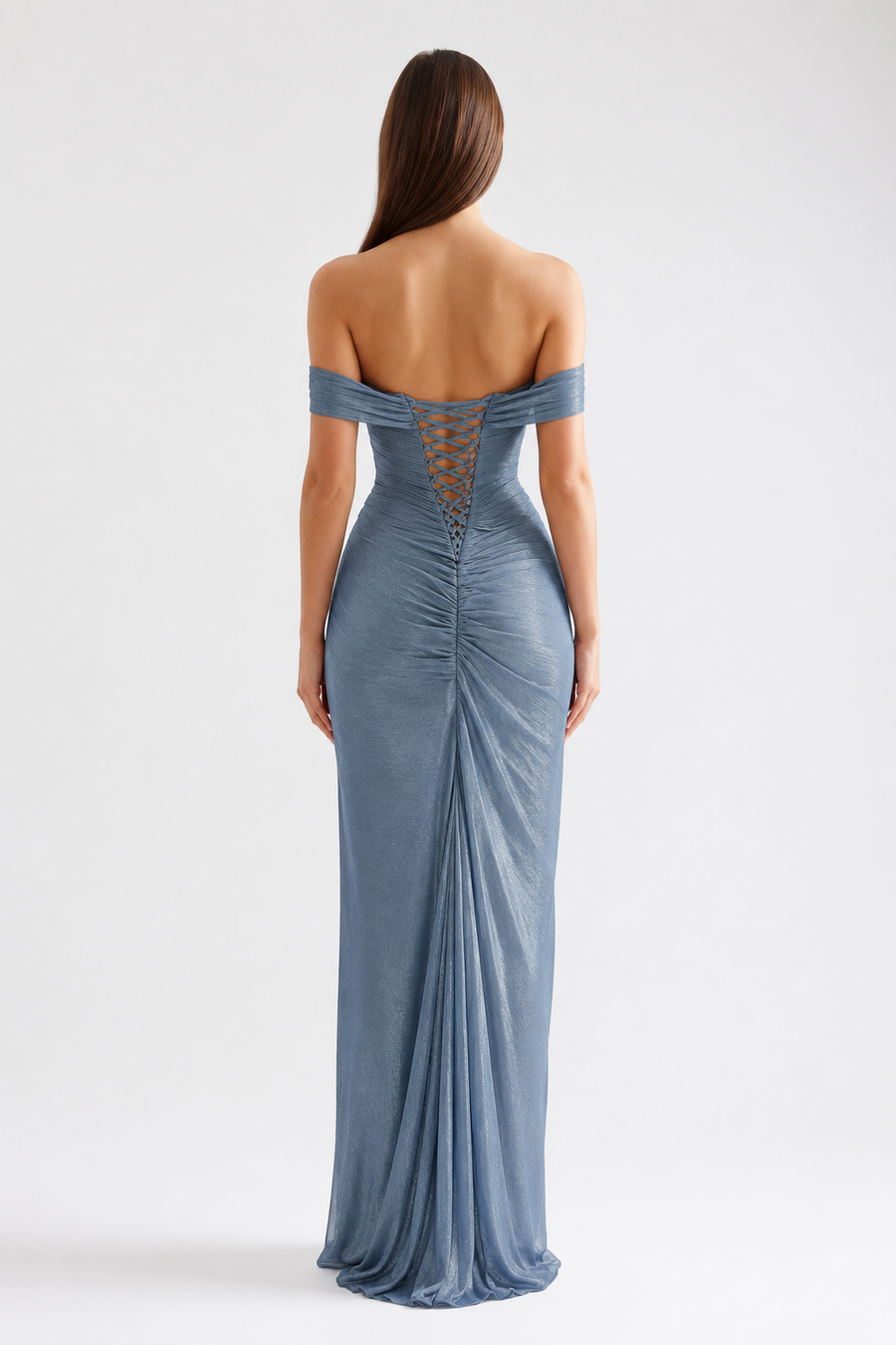 Charlotte Dress - Smoky Blue