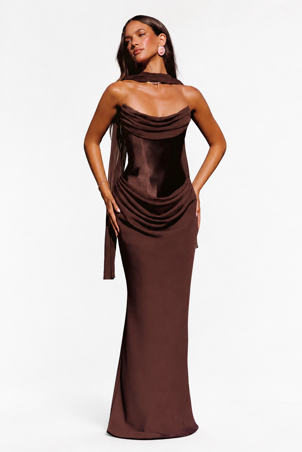 Harper Corset Dress - Espresso