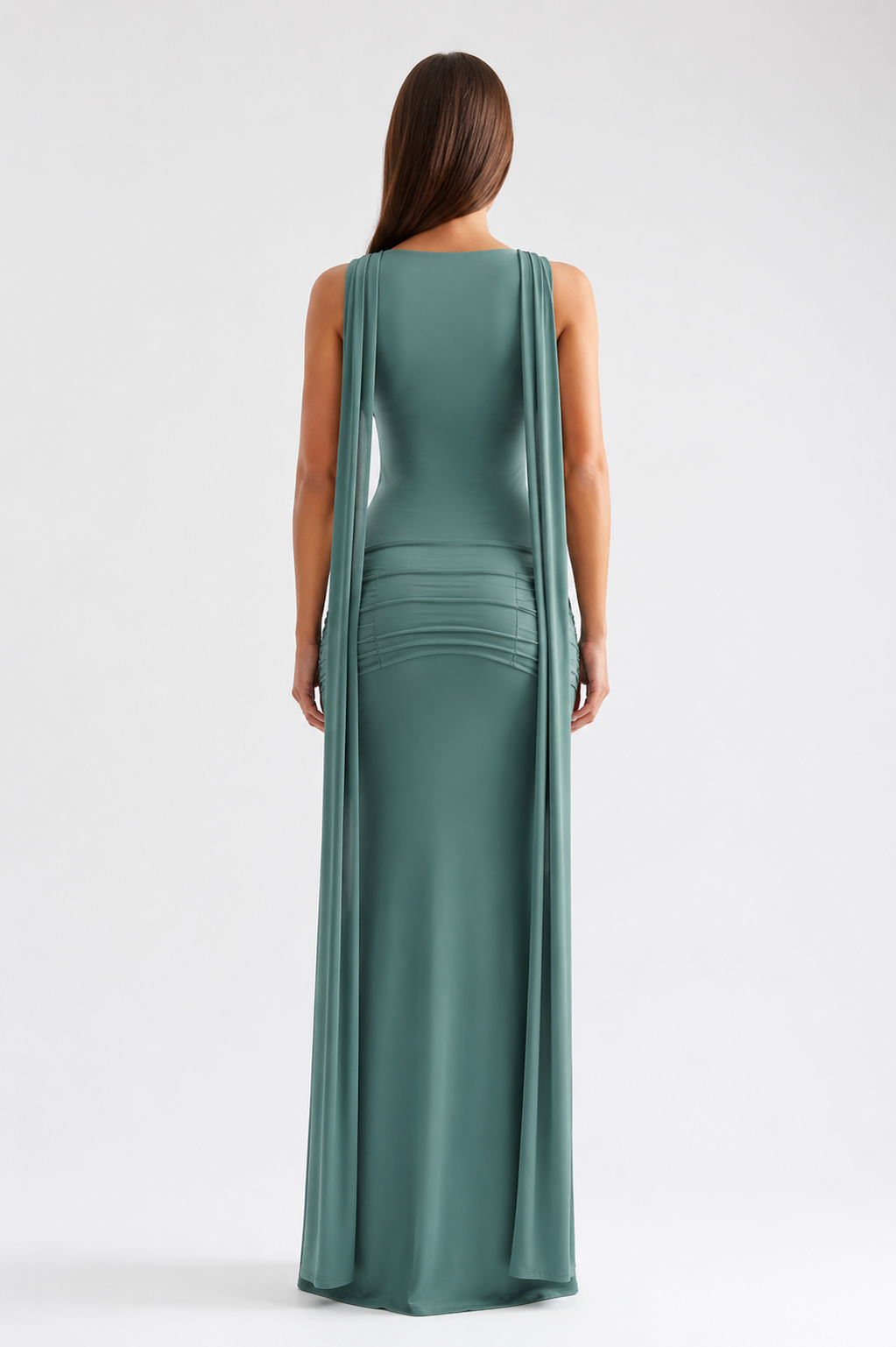 Elena Scarf Dress - Sage