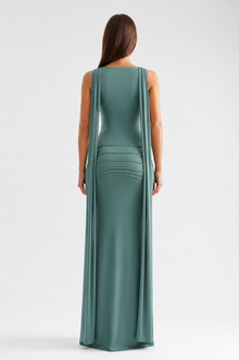 Elena Scarf Dress - Sage