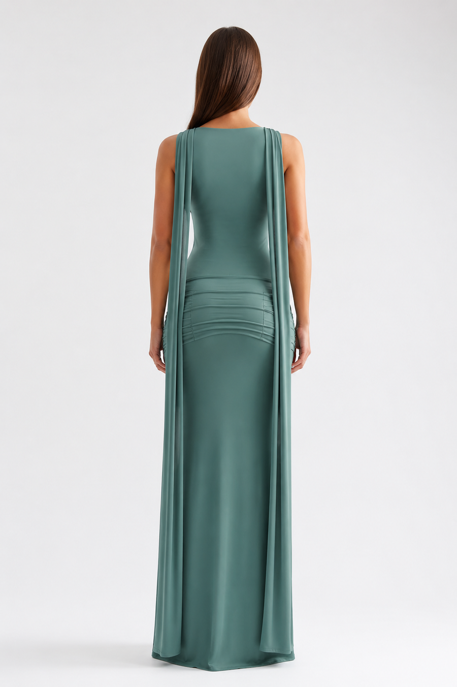 Elena Scarf Dress - Sage